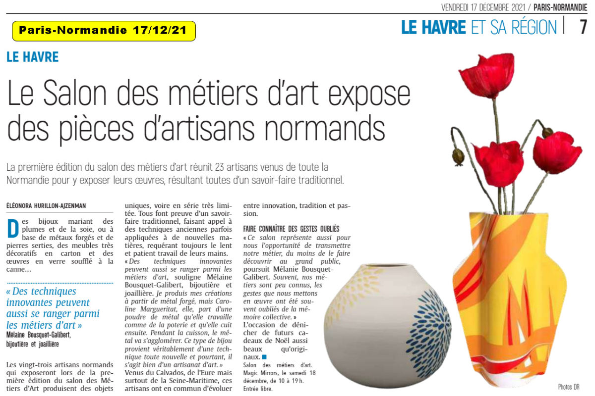 Marché de Noël au Magic Mirrors – Le Havre – 2021 – Normandie Métiers d’Art Marché de Noël au Magic Mirrors – Le Havre – 2021 – Normandie Métiers d’Art